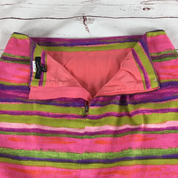 Ann Taylor Multicolored Striped Skirt Size 8 - Picture 3 of 7